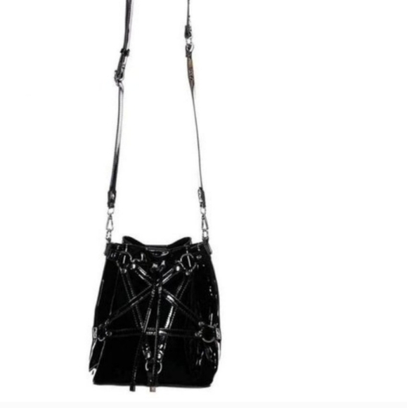 NWT Killstar Gothic Aloha From Hell Black Bucket Bag with Dustbag - Picture 5 of 10